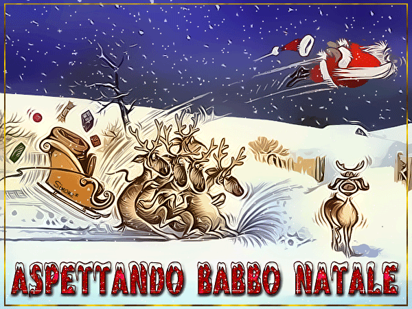Gif Aspettando Babbo Natale - Auguri di Buona Vigilia di Natale - 24 Dicembre