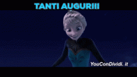 GIF Buon Compleanno 1 Anno - Frozen