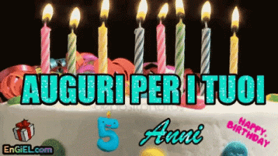 gif buon compleanno 5 anni