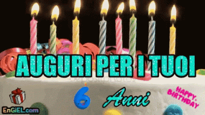 gif buon compleanno 6 anni