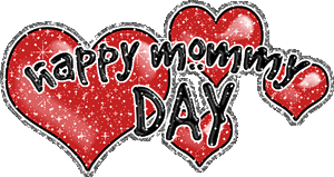 GIF Happy Mommy Day with glitter animation.