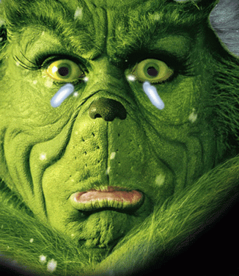 GIF Grinch piange
