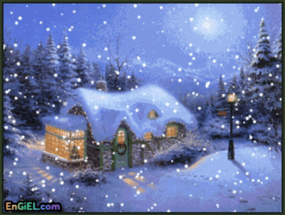 GIF Paesaggio Natalizio