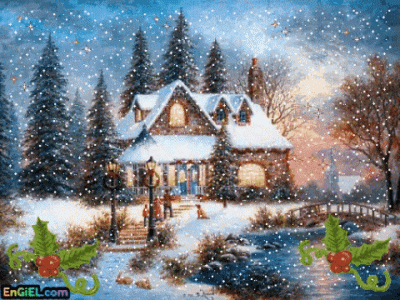 GIF Paesaggio Natalizio