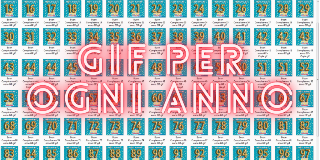 GIF Buon compleanno per ogni anno
